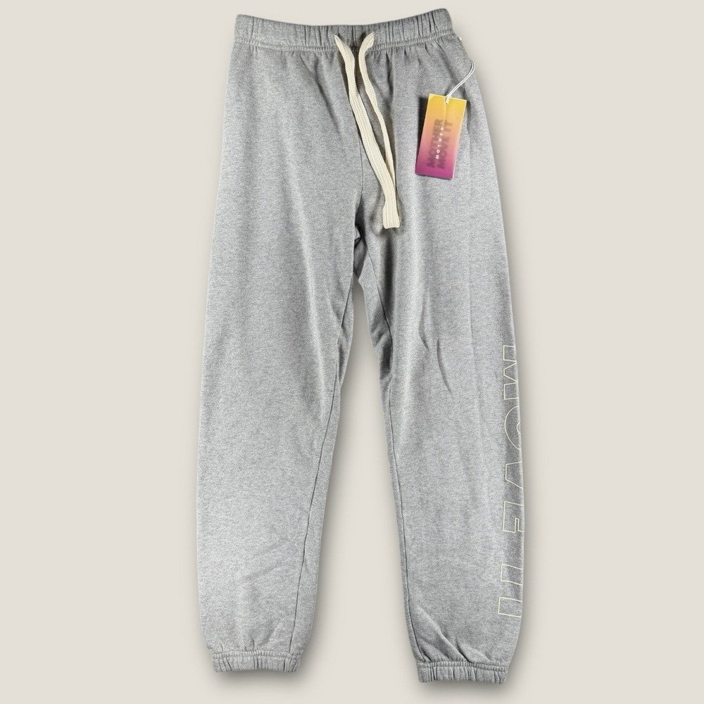 MOTHER MOVE IT The Drop Off Sweatpants Heather Grey 100% Cotton NWT Size Small